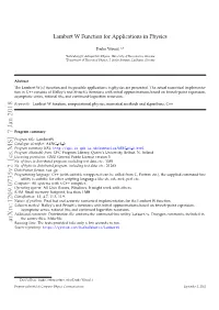 Arxiv:1209.0735V2 [Cs.MS] 7 Jan 2018 Running Time: the Tests Provided Take Only a Few Seconds to Run