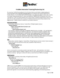 Firstnet Interested Teaming/Partnering List