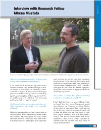 Interview with Research Fellow Mircea Mustata