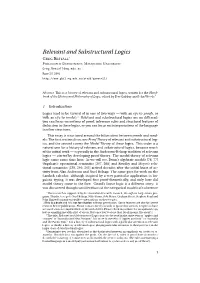 Relevant and Substructural Logics