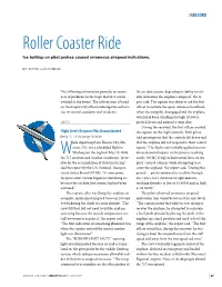 Roller Coaster Ride Ice Buildup on Pitot Probes Caused Erroneous Airspeed Indications