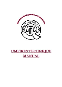 Umpires Technique Manual
