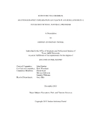 An Ethnographic Exploration of Coach-Player Relations in A