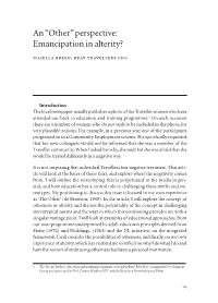 An “Other” Perspective: Emancipation in Alterity?