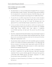 B. Pre-Feasibility Report (Extracts of DPR) 1