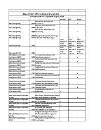 Department of Teaching and Learning