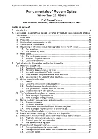 Fundamentals of Modern Optics", FSU Jena, Prof