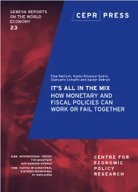 It's All in the Mix: How Monetary and Fiscal Policies Can Work Or Fail