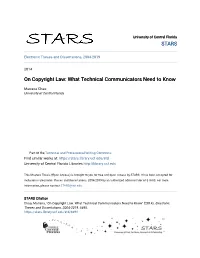 On Copyright Law: What Technical Communicators Need to Know