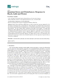 Quantum Errors and Disturbances: Response to Busch, Lahti and Werner