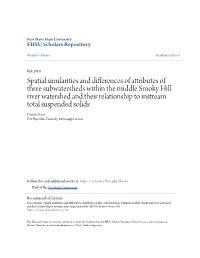 Spatial Similarities and Differences of Attributes of Three Subwatersheds