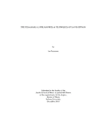 The Pedagogical Philosophies and Techniques of David Effron