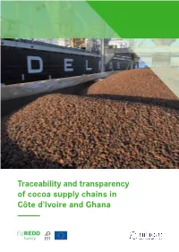 Traceability and Transparency of Cocoa Supply Chains in Côte D'ivoire