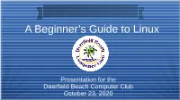 A Beginner's Guide to Linux