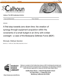 A First Step Towards Zero Down Time: the Creation of Synergy Through Equipment Acquisition Within the Constraints of a Small