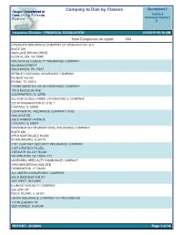 Company to Disk by Classes Questions? Contact Unknown Contact ()