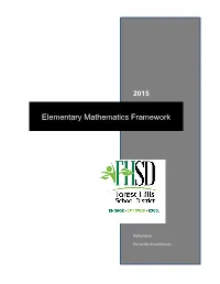 Elementary Mathematics Framework