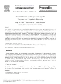 Emotion and Linguistic Diversity Josep M