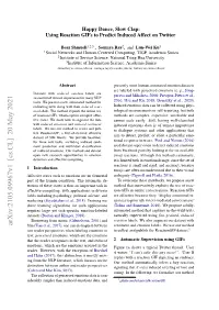 Happy Dance, Slow Clap: Using Reaction Gifs to Predict Induced Affect on Twitter