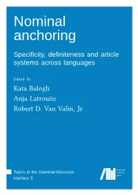 Nominal Anchoring