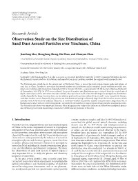 Observation Study on the Size Distribution of Sand Dust Aerosol Particles Over Yinchuan, China