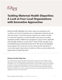 Tackling Maternal Health Disparities: a Look at Four Local Organizations with Innovative Approaches