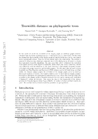 Treewidth Distance on Phylogenetic Trees