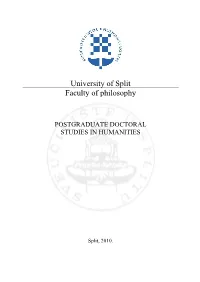 University of Split Faculty of Philosophy