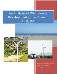 An Analysis of Wind Power Development in the Town of Hull, MA