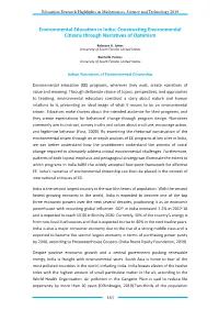 Constructing Environmental Citizens Through Narratives of Optimism