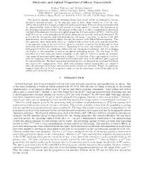 Electronic and Optical Properties of Silicon Nanocrystals