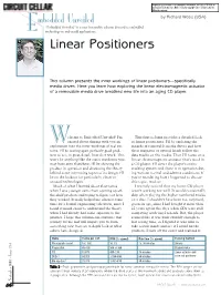 Linear Positioners Embedded Unveiled