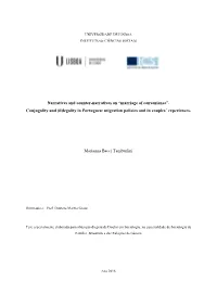 “Marriage of Convenience”. Conjugality and (Il)Legality in Portuguese Migration Policies and in Couples’ Experiences
