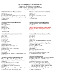 Preapproved Stocking Locations for the Salmon in the Classroom Program Listed by Fisheries Division Management Unit Last Updated 04/29/15