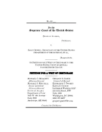 State of Alaska Petition and Appendix
