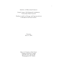 Problems with the Design and Implementation of Randomized Experiments”