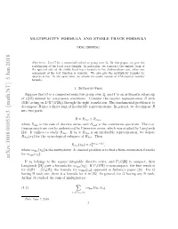 Multiplicity Formula and Stable Trace Formula 3