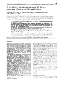 A New Class of Furoxan Derivatives As NO Donors: Mechanism of Action and Biological Activity