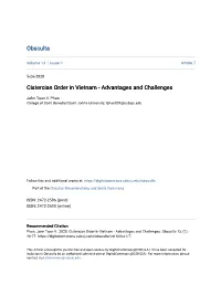 Cistercian Order in Vietnam - Advantages and Challenges