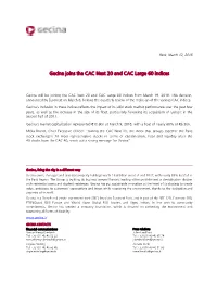 Gecina Joins the CAC Next 20 and CAC Large 60 Indices