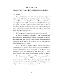 Irrigation Planning and Command Area