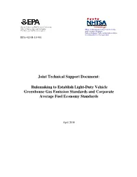 Joint Technical Support Document: Rulemaking to Establish Light-Duty