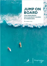 Jump on Board High-Performing Not-For-Profit Boards in Fundraising