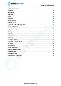 Table of Contents Banking