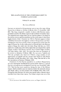 The Adaptation of the Cuneiform Script to Foreign Languages