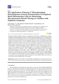 The Application of Inosine 5 -Monophosphate Dehydrogenase