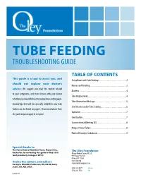 Tube Feeding Troubleshooting Guide