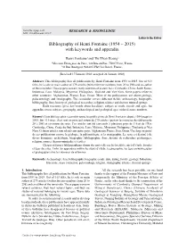 Bibliography of Henri Fontaine (1954 – 2015) with Keywords and Appendix