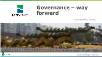 Governance – Way Forward