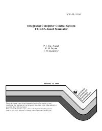 Integrated Computer Control System CORBA-Based Simulator